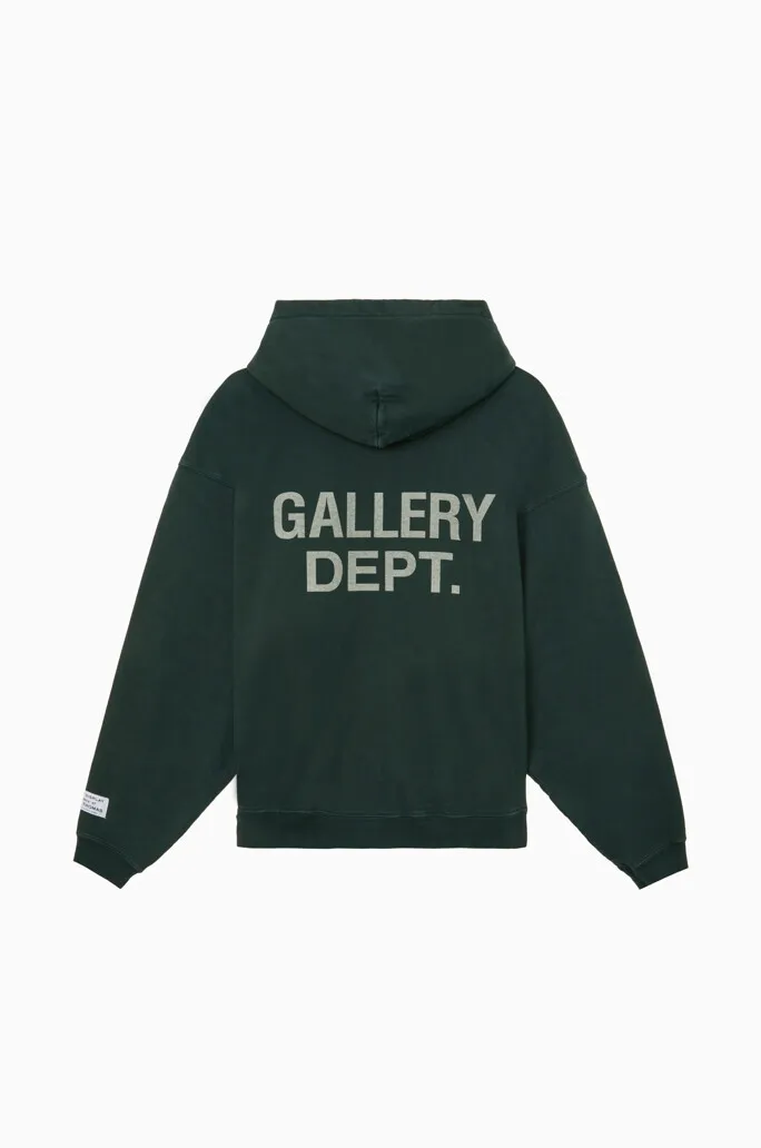 GALLERY DEPT. 90'S GD LOGO HOODIE 90's retro destruction English hoodie blue and black S-XL ⚠️Note: The color of this style should be green and black, not black! Requires custom weaving and dyeing. 500g high weight sweatshirt fabric. Fleece treatment on the inside. Overall wide and comfortable. Loose fit. Trendy and fashionable. Consistent with the original. Discharge printing process. Consistent with the original hang tag. Hanging grain with G LOGO.